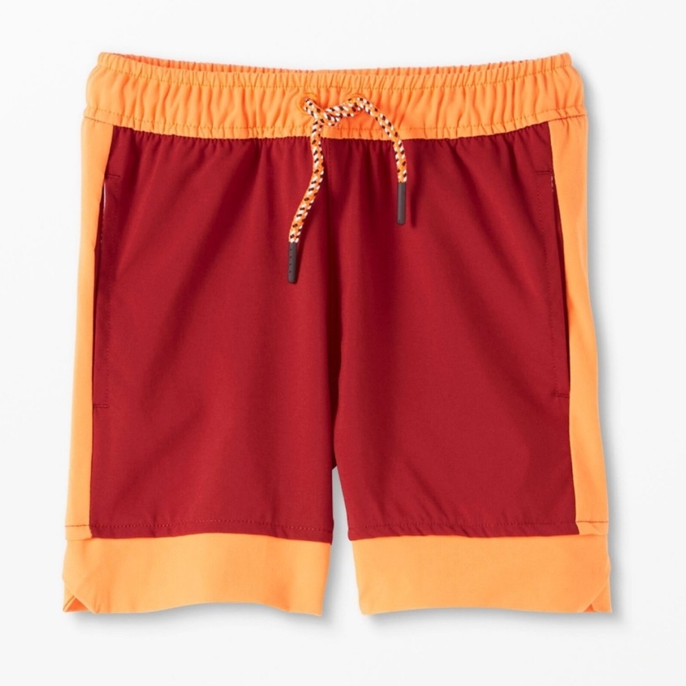 Hanna Andersson Active MadeToBreathe Shorts in Red Rock Orange Boys Size US 12